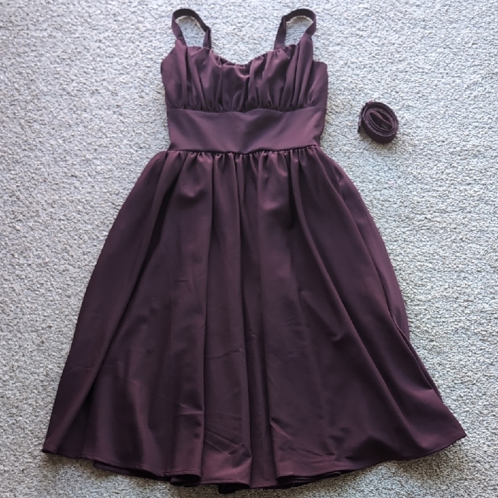Eggplant Ingenue Swing Dress